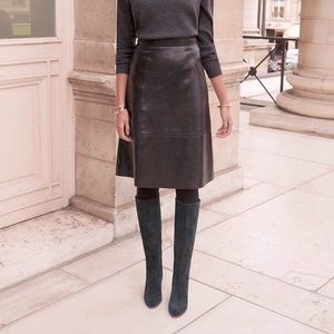Sézane Leather Hannah Skirt